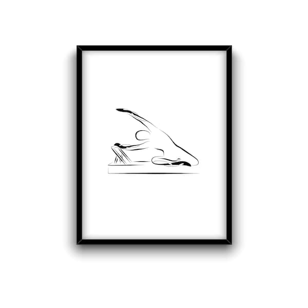 Pilates Poster | Pilates Art Print | Pilates Studio Decor | Pilates Wall Decor | Wall Art | Pilates poses