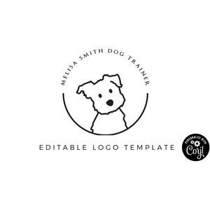 Logo chien | Logo de gardien de chien | Logo chien | Logo de dressage de chien | Logo promeneur de chien | Logo modifiable | TÉLÉCHARGEMENT IMMÉDIAT