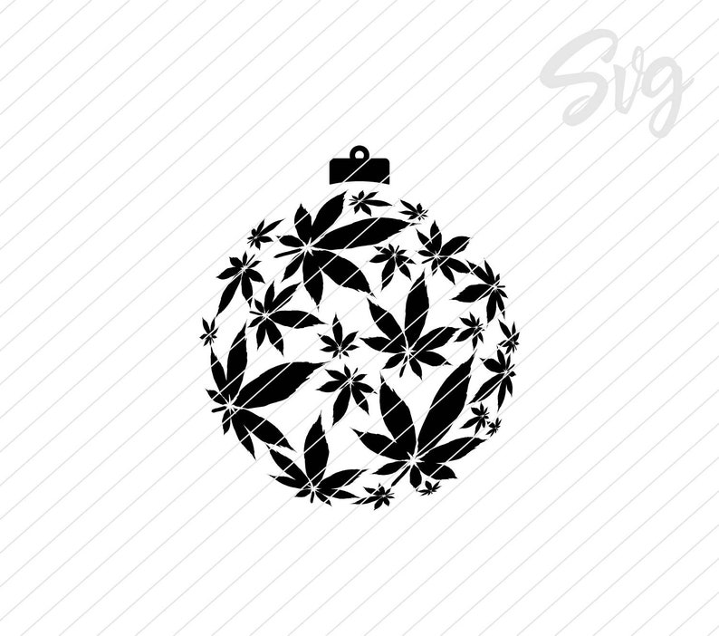 Download Cannabis Christmas Ball svg and png file Marijuana ...
