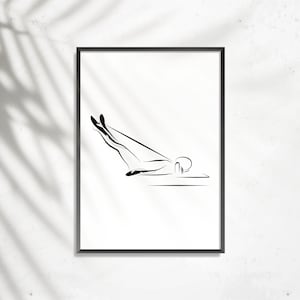 Pilates Poster | Pilates Kunstdruck | Pilates Studio Dekor | Pilates-Wand-Dekor | Wandkunst | Pilates-Übungen