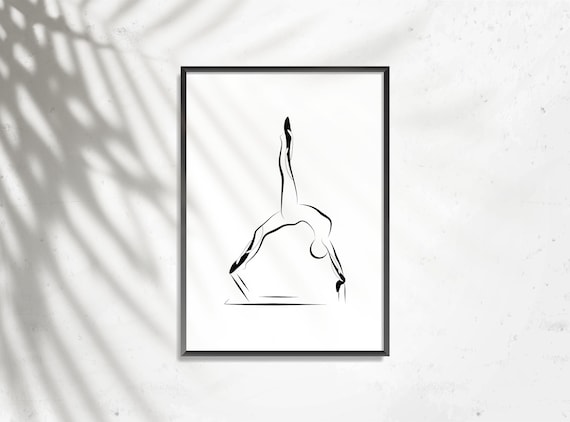 Cartel de Pilates Impresion de arte de Pilates Decoracion de estudio de Pilates Decoracion de pared de Pilates Arte de pared Postura de Pilates Etsy Espana