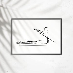 Pilates Pose Art Print: Minimalist Studio Decor (Digital Download)