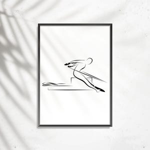 Pilates Pose Art Print: Minimalist Studio Decor (Digital Download)