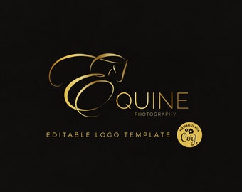 Horse logo design | Photography Logo | Equine Logo | Boutique Logo | Business Logo | Editable horse logo | INSTANT DOWNLOAD
