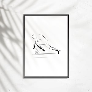 Pilates Pose Line Art Print: Minimalist Studio Decor (Digital Download)