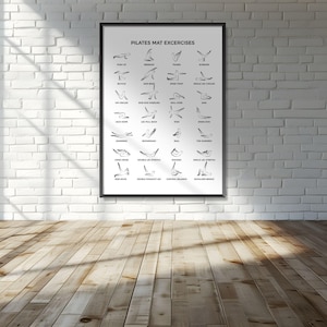 Pilates-Poster | Pilates Kunstdruck | Pilates Studio Dekor |  Pilates-Wand-Dekor | Wandkunst | Pilates-Haltung