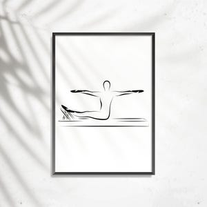 Pilates-Poster | Pilates Kunstdruck | Pilates Studio Dekor |  Pilates-Wand-Dekor | Wandkunst | Pilates-Haltung