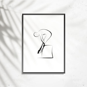 Pilates Tendon Stretch Wunda Chair Pose,Printable Fitness ArtPilates | Pose Art Print: Minimalist Studio Wall Decor (Digital Download)