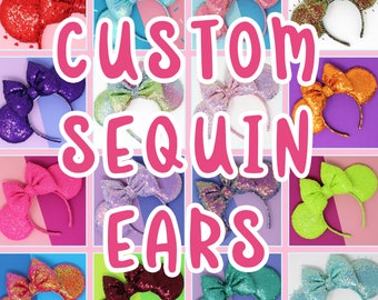 Custom Sequin Mouse Ears - Pick Your Own Colours