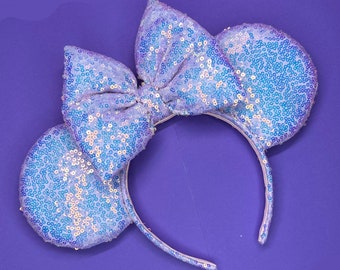 Lavender Iridescent Sequin Mouse Ears