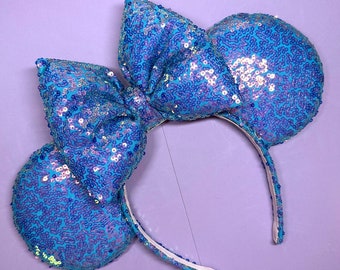 Blue & Purple Iridescent Sequin Mouse Ears