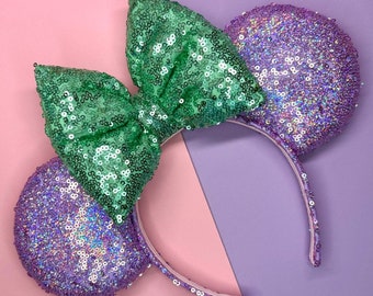 Lavender and Mint Sequin Mouse Ears