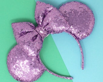 Lavender Sequin Mouse Ears