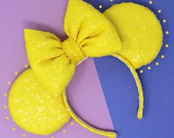 Yellow Sequin Mouse Ears