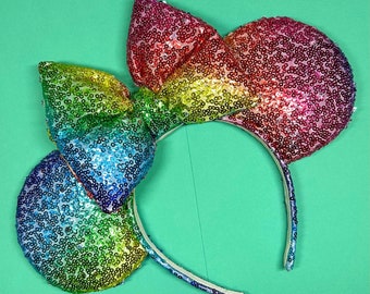 Rainbow Sequin Mouse Ears