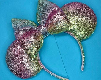 Pastel Rainbow Sequin Mouse Ears