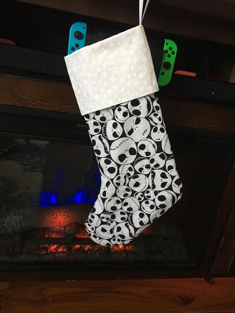 Jack Skelltington Stocking Nightmare Before Christmas 2 fabrics to choose from