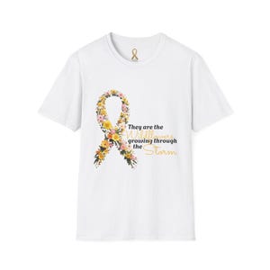 Childhood Cancer Awareness Unisex T-Shirt, Childhood Cancer Support Tee, Wildflower Design, Cancer Charity Shirt, Cancer Survivor Gift