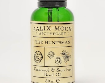 Botanical Beard Oil - Cedarwood and Scots Pine Needle Essential Oil - The Huntsman - Salix Moon Apothecary