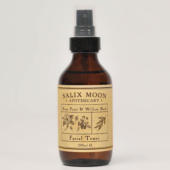 Rose Water Facial Toner: Willow Bark, Natural Salicylic Acid (100ml)