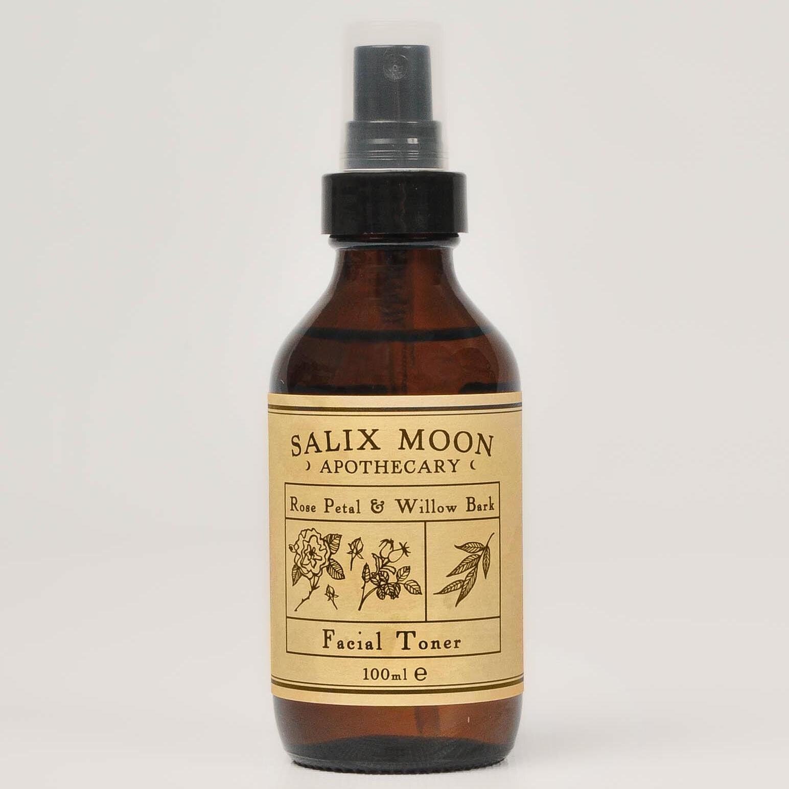 Rose Water Facial Toner: Willow Bark, Natural Salicylic Acid (100ml)