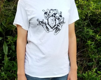Glass Frog Silkscreen Printed T-Shirts