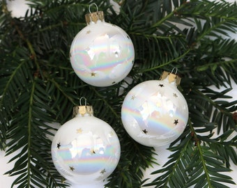 Clear Glass White Feather Sultan Shaped Valentine/'s Day Hanging Decoration Christmas Tree Ornament Gift Anniversary Wedding Winter Holiday