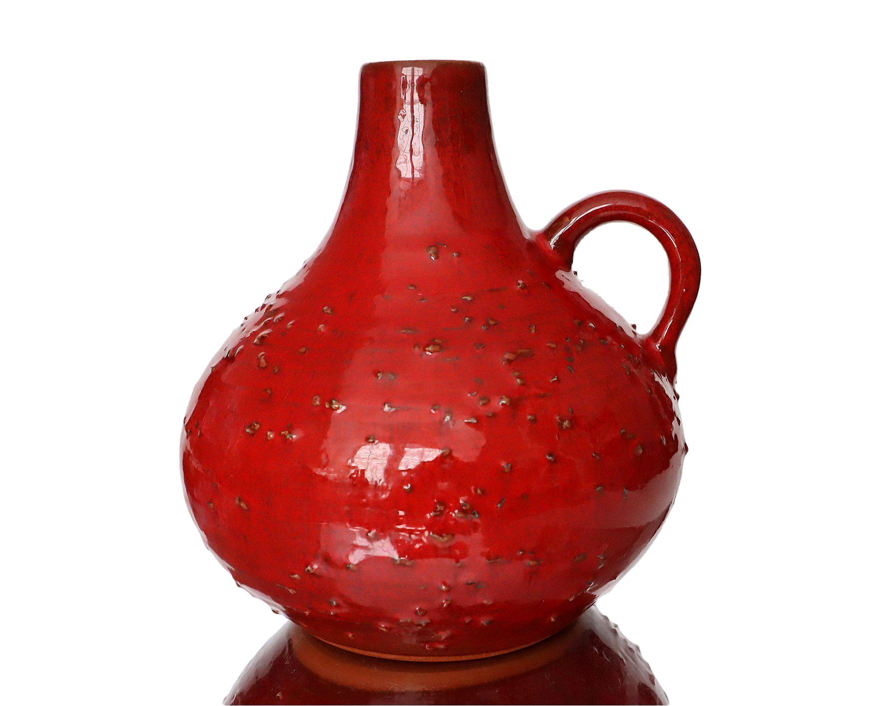 MONTANUS & REMY Ceramic Vase in Red 52/15 - Etsy Finland