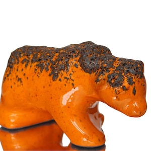 Keramik Bär in orange mit Lavaglasur - OTTO KERAMIK