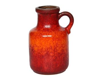 SCHEURICH Ceramic Vase in Red & Orange, Model 414-16