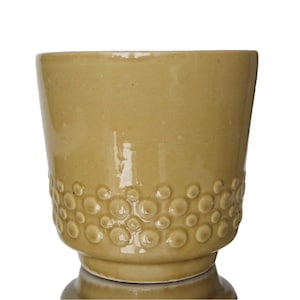 Beige Ceramic Planter - West German Pottery