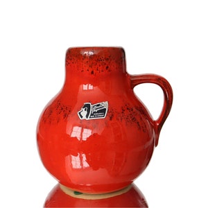 Small SILBERDISTEL Ceramic Vase in Red, Model 336-12