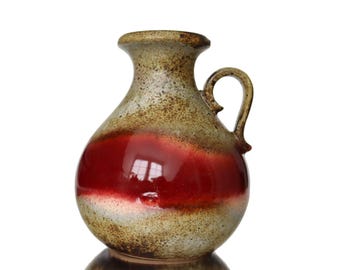 XXL Vintage Scheurich Floor Vase: Mid-Century Fat Lava Drip Glaze