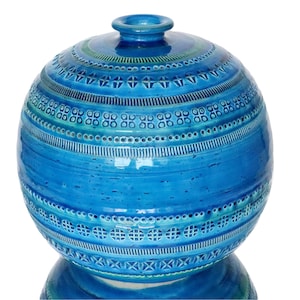 Large BITOSSI Ceramic Vase in Rimini Blue - Aldo Londi Design, Italy