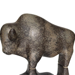 Large RUSCHA Bison Figurine in Brown, 1970s