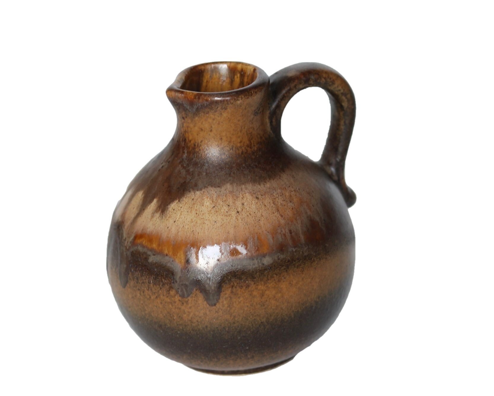 茶色の小さな陶器の花瓶 - Etsy 日本