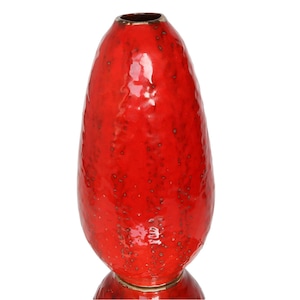 Red CARSTENS Ceramic Vase, Design by Heinz Siery