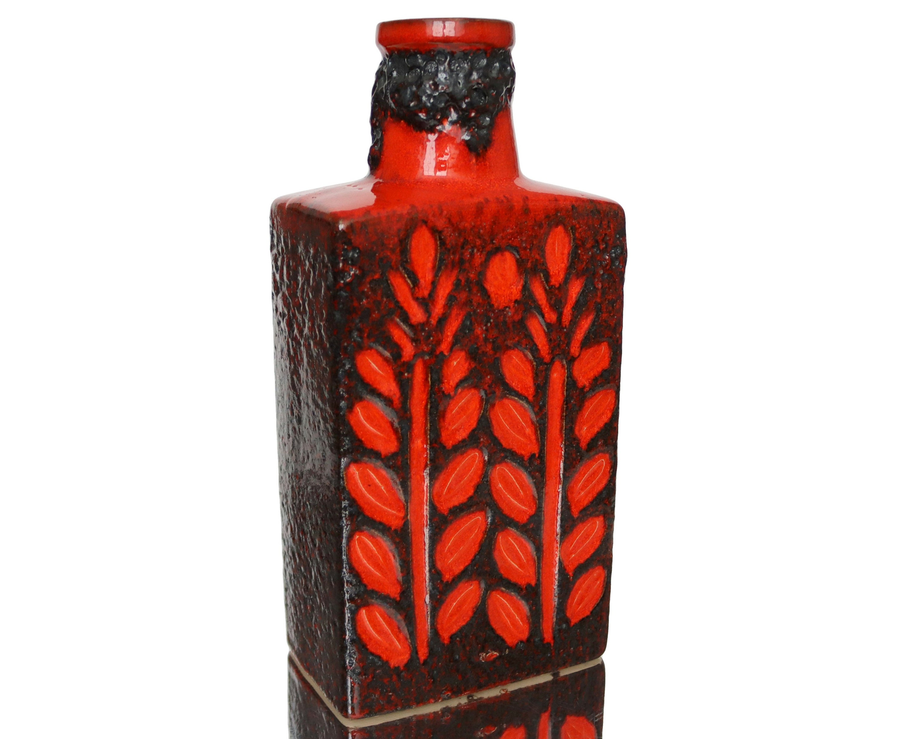 最適な価格 With Vase Ceramic SCHEURICH Fat Etsy - 281-30 Glaze Lava 花瓶・フラワースタンド