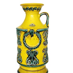 ÜBELACKER Ceramic Vase in Yellow & Green 1682-21, Ü-Keramik
