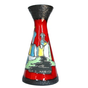 Jarrón SAN MARINO con decoración Smalto Roccia Lava
