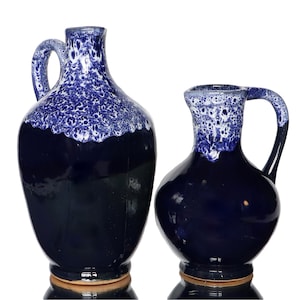 Vaso in ceramica blu e bianco, Germania dell'Est