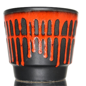 Ceramic Planter with Drippy Red Glaze, FOHR | Cachepot | West Germany Pottery