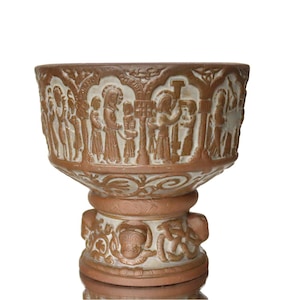 Pedestal Christenning Bowl - Danish Stoneware by Michael Andersen & Son