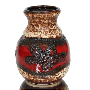BAY Ceramic Vase with Lava Decor, Model 630-17