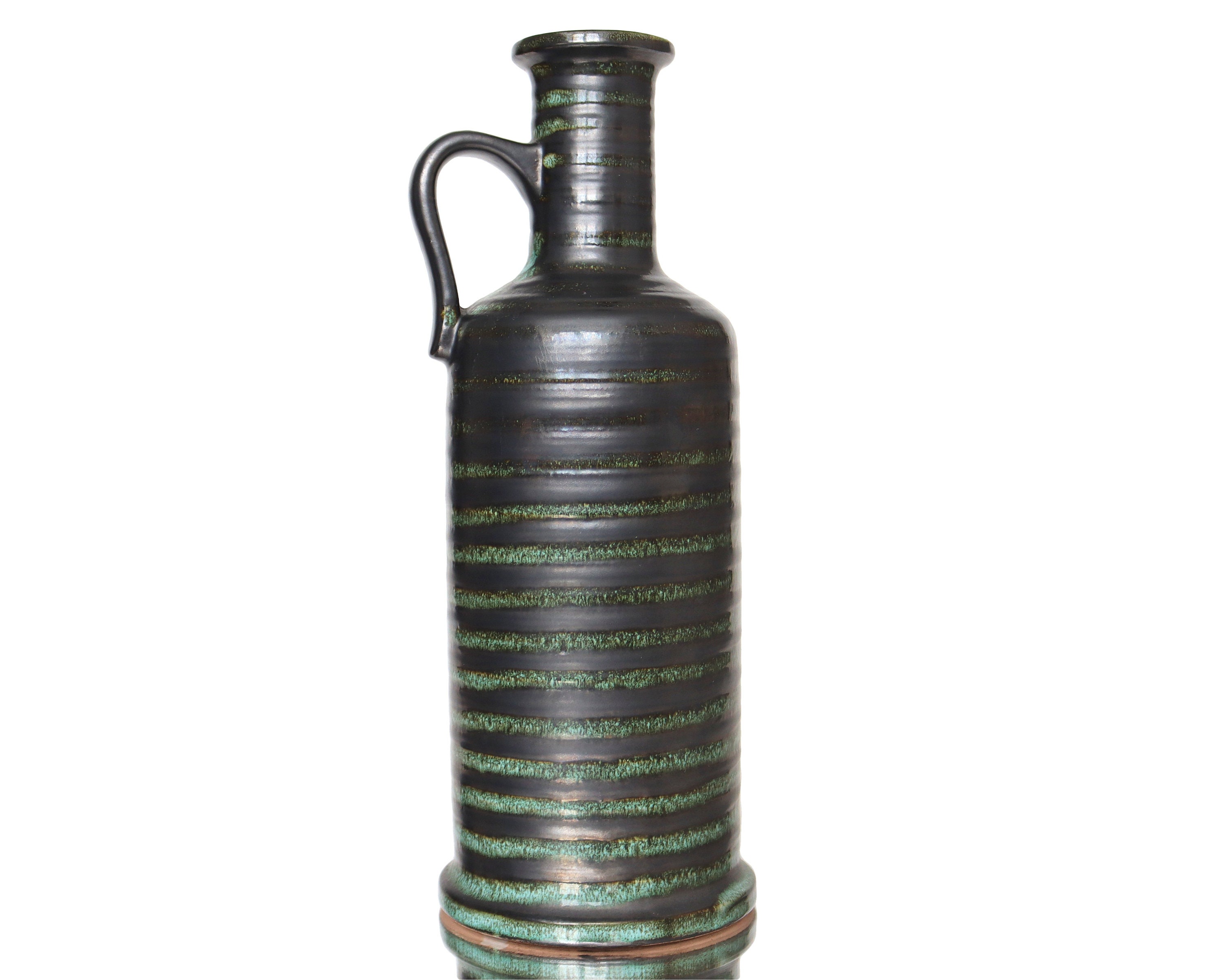 縞模様の陶器花瓶、モデル149-30 - 西ドイツ陶器 - Etsy 日本