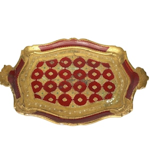 Large Florentine Drinks Serving Tray, Italian Boho Home Decor