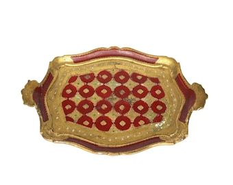 Large Florentine Drinks Serving Tray, Italian Boho Home Decor