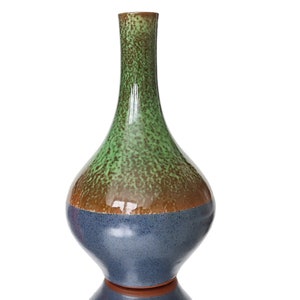 Ceramic Vase in Blue & Green - East Germany Pottery