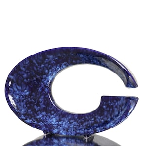 Large BERTONCELLO Ceramic Vase in Blue, Design by Roberto Rigon, Italy