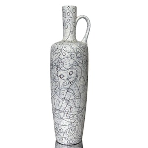 Large RUSCHA Ceramic Vase - Filigran Pattern by Adele Bolz